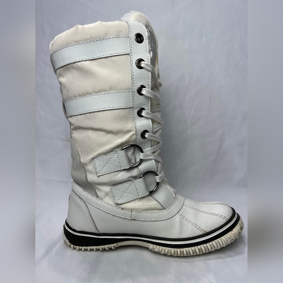 PAJAR Leather Waterproof Grip Women's Tall  Lace-Up Boots White Sz5-5 1/2 - Picture 2 of 7